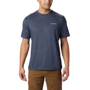 Columbia Thistletown Park Crew Tall, Camiseta Azul Marino Para Hombre | 386149-EVK